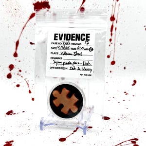 Replica Flesh Jigsaw Puzzle Piece Evidence Bag SAW