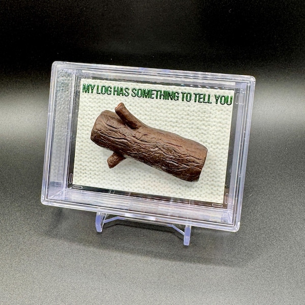 Réplica en miniatura de Log Lady, exhibición de troncos Twin Peaks