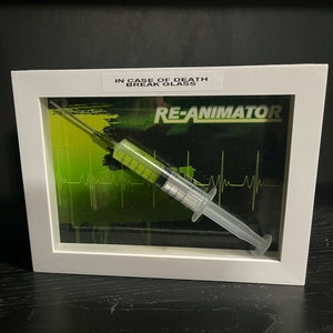 Re-animator Prop Replica Reagent Syringe Shadowbox Hospital White ...