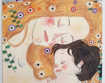 Klimt Madre Figlio Etsy