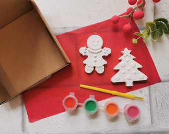 Christmas craft kit. Gingerbread girl crafts. Kids craft kit. children's crafts, Christmas gift, stocking filler, Christmas eve box.