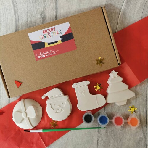 Paint Your Own Christmas Decorations Craft Kit Christmas Etsy UK