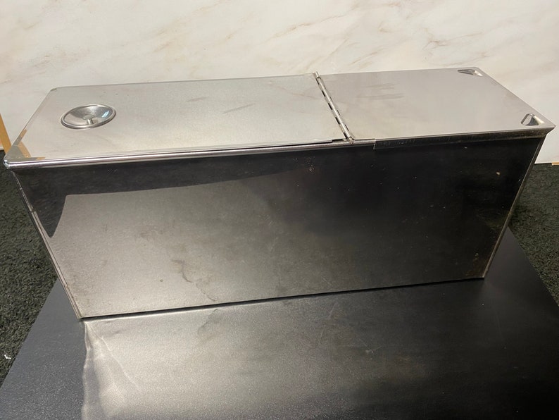 Vintage Hoosier Style Cupboard Bread Box Drawer Metal Insert Sliding Lid 4230B Etsy