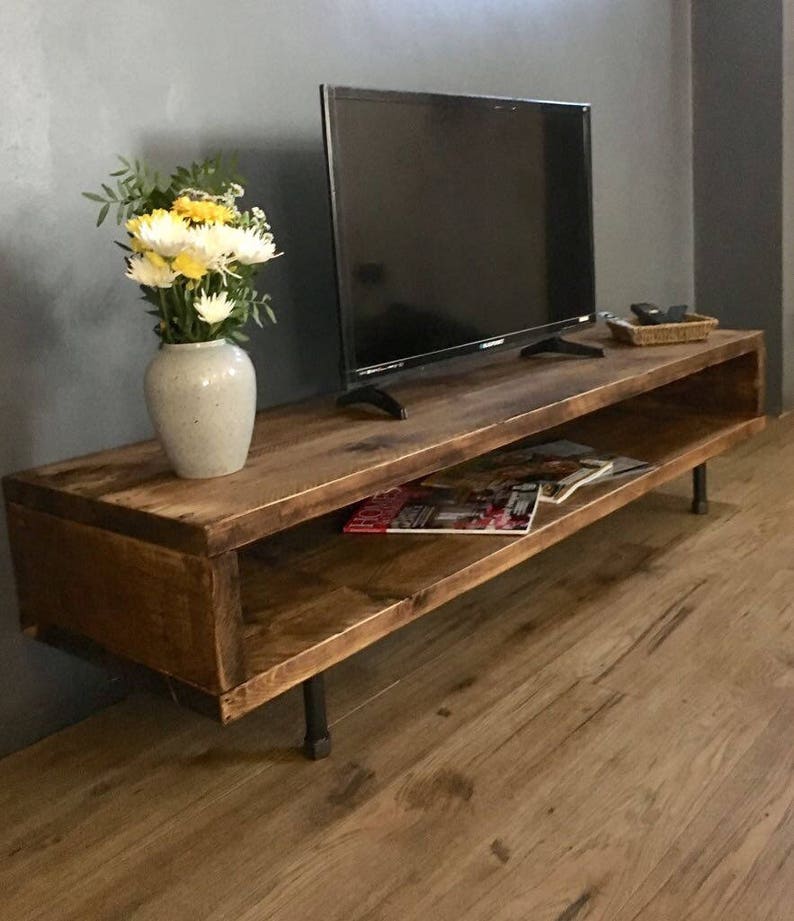 Reclaimed Wood TV Stand/Cabinet 37cm High Etsy