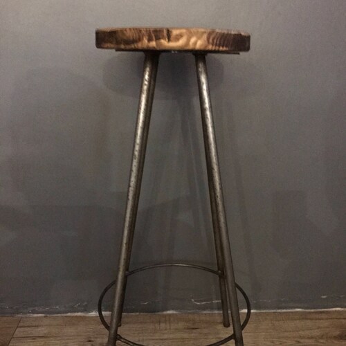 Wooden Breakfast Bar Stool Kitchen Dining Room Solid 100 Wood Etsy