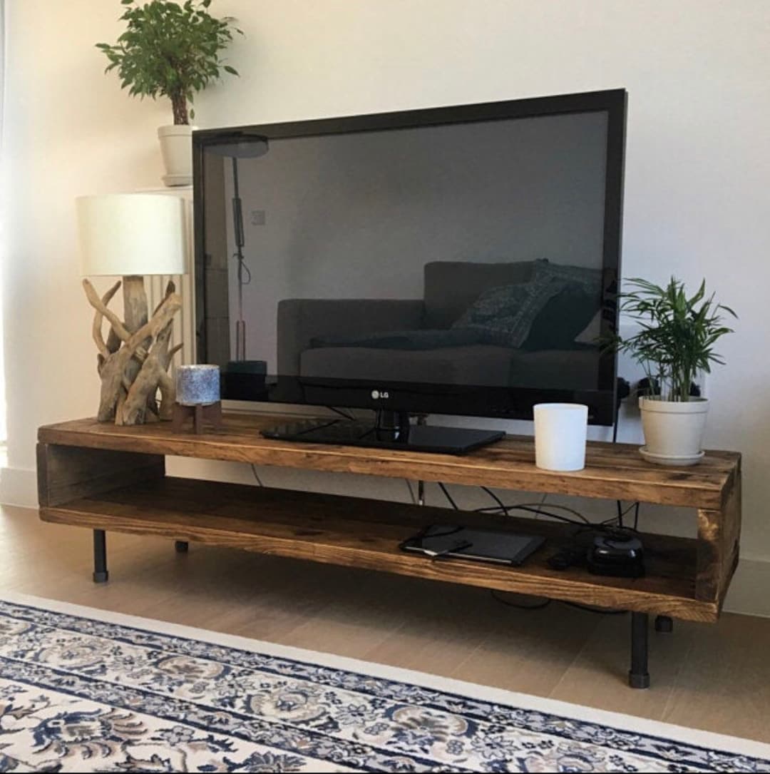 Reclaimed Wood TV Stand/cabinet 47cm High - Etsy Finland