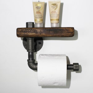 Industrial pipe toilet roll holder/ rustic toilet roll holder/toilet roll holder