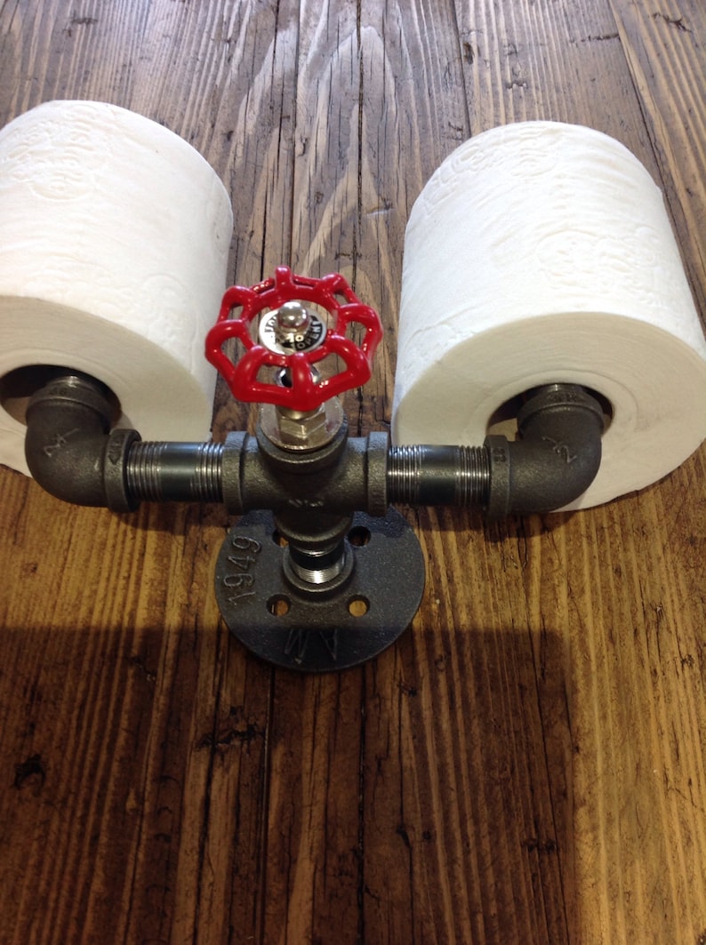 Twin Industrial Chic Toilet Roll Holder Etsy UK twin-industrial-chic-toilet-roll-holder-etsy-uk