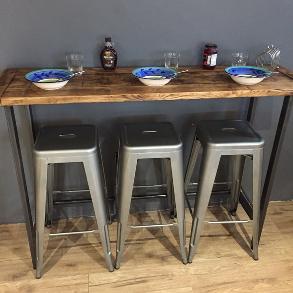 Reclaimed Wood Breakfast Bar Table