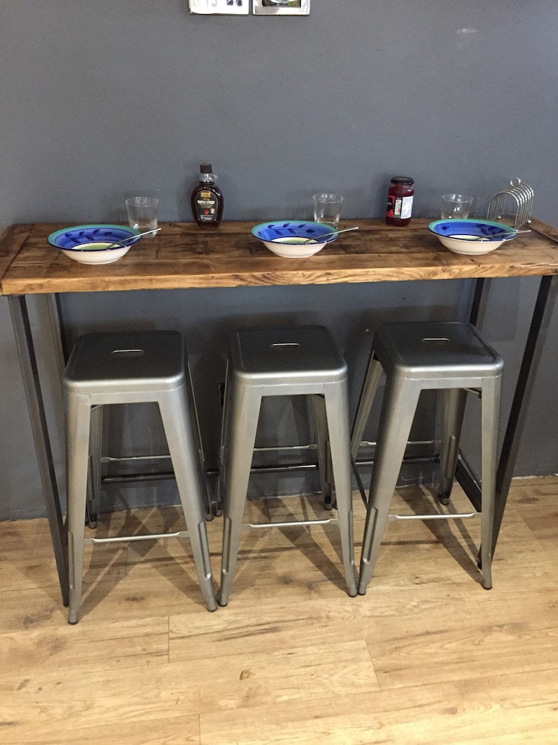 Reclaimed Wood Breakfast Bar Table 