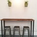Reclaimed wood breakfast bar table 