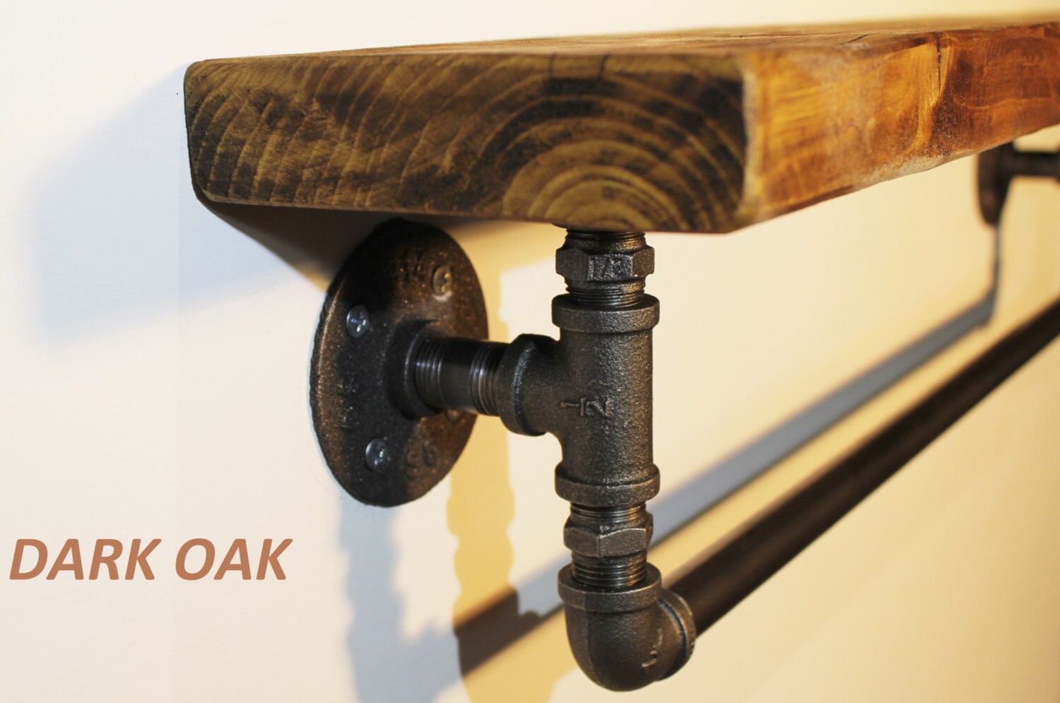 Steampunk Wall Mounted Industrial Double Towel Rail - Custom Sizes Steampunk Wall Mounted Industrial Double Towel Rail - Custom Sizes