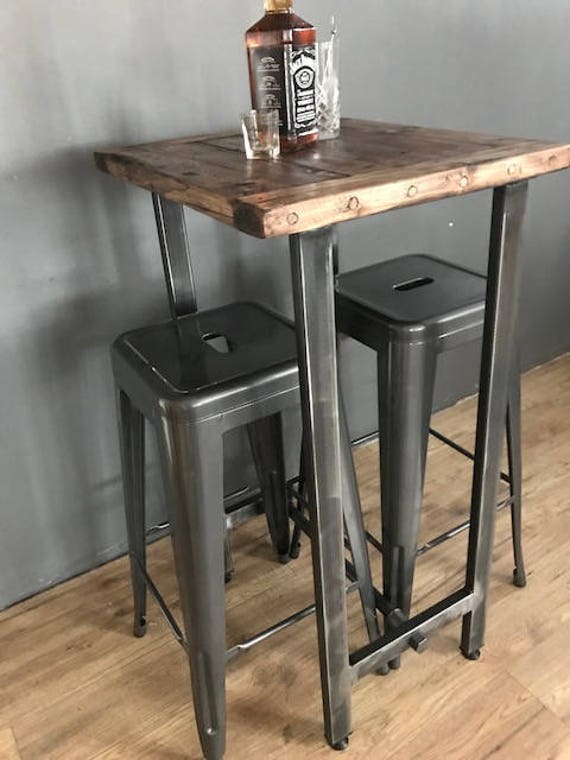 Cafe Bistro Bar Coffee Table And Stool Set Etsy