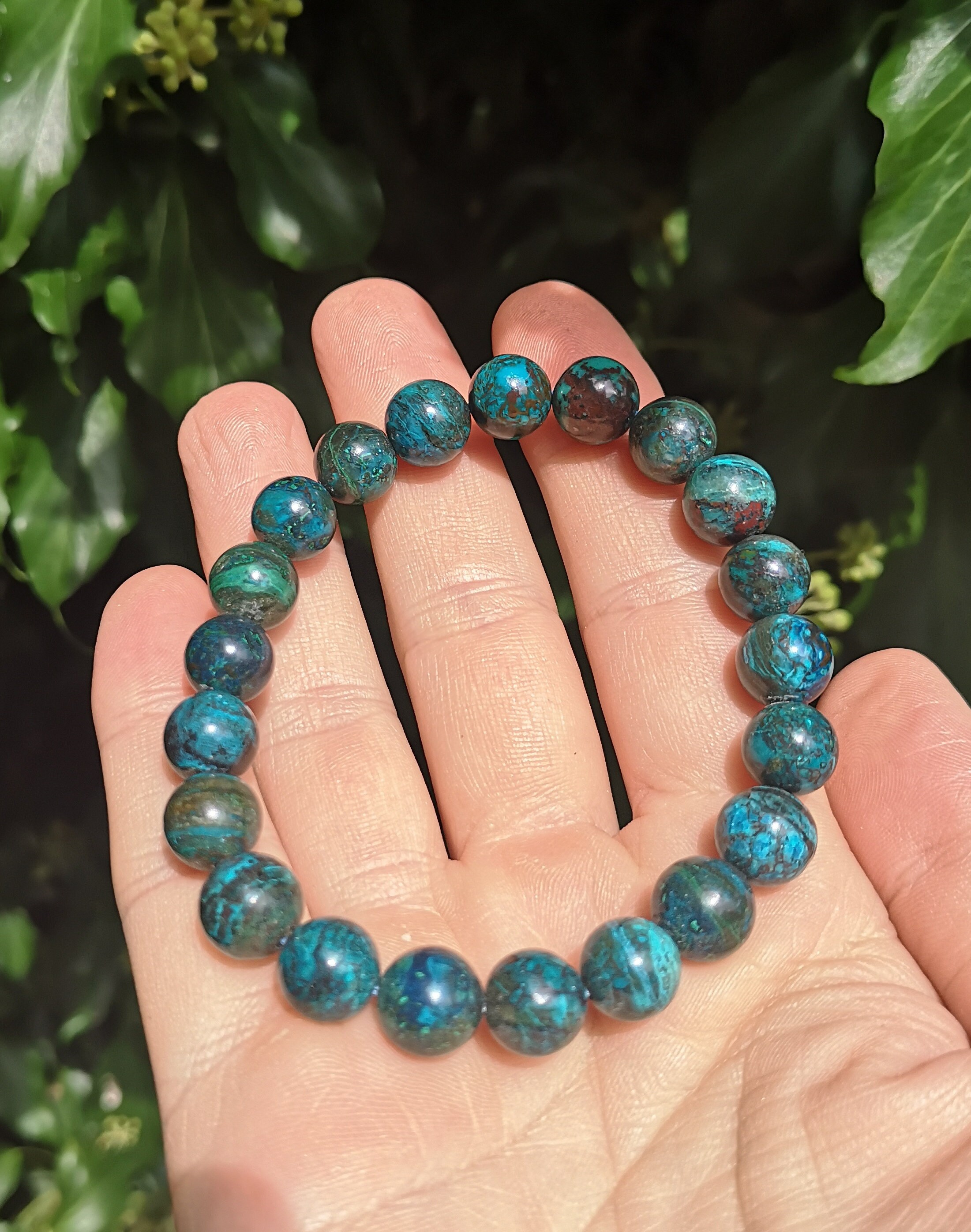 CHRYSOCOLLA BEADS BRACELET(FREE SIZE Blue): S'YTE｜THE SHOP