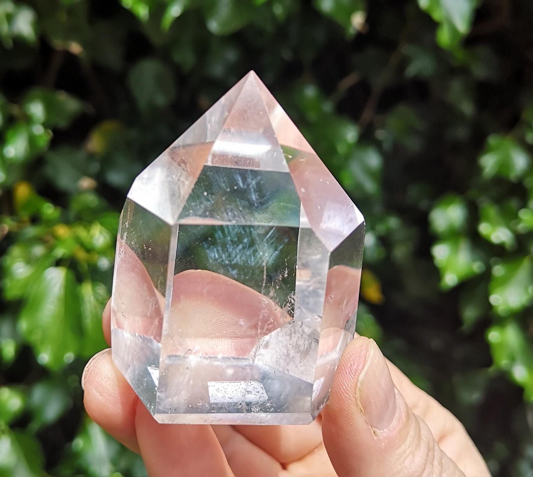 Blue Needle Quartz Generator Crystal 157g - Clear Quartz With