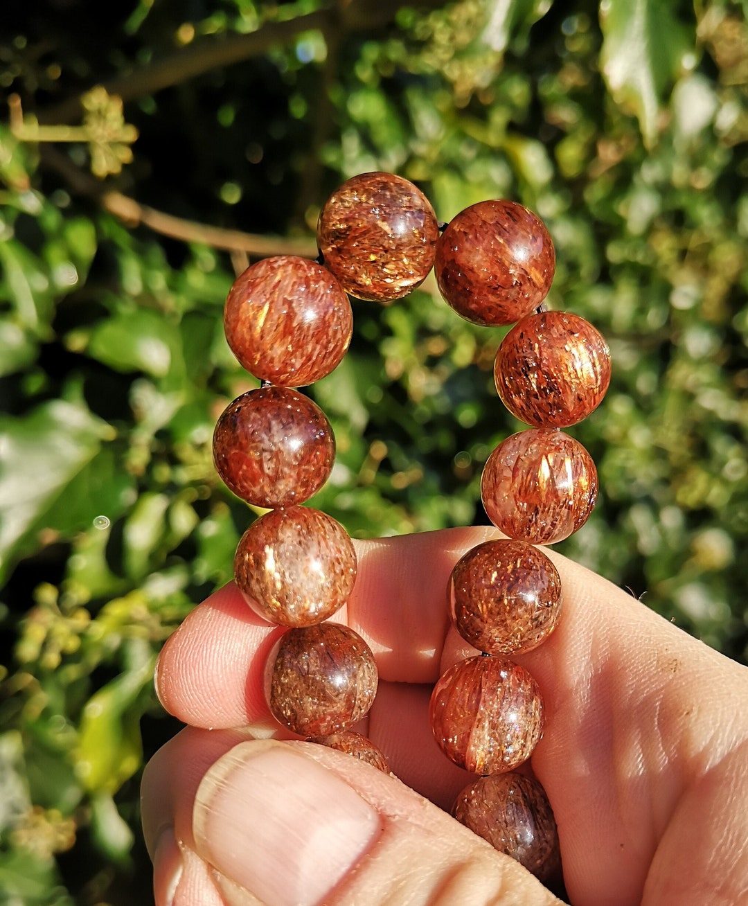 Copper Rutile Quartz Bracelet Flashy Bronze Rutile Quartz Etsy