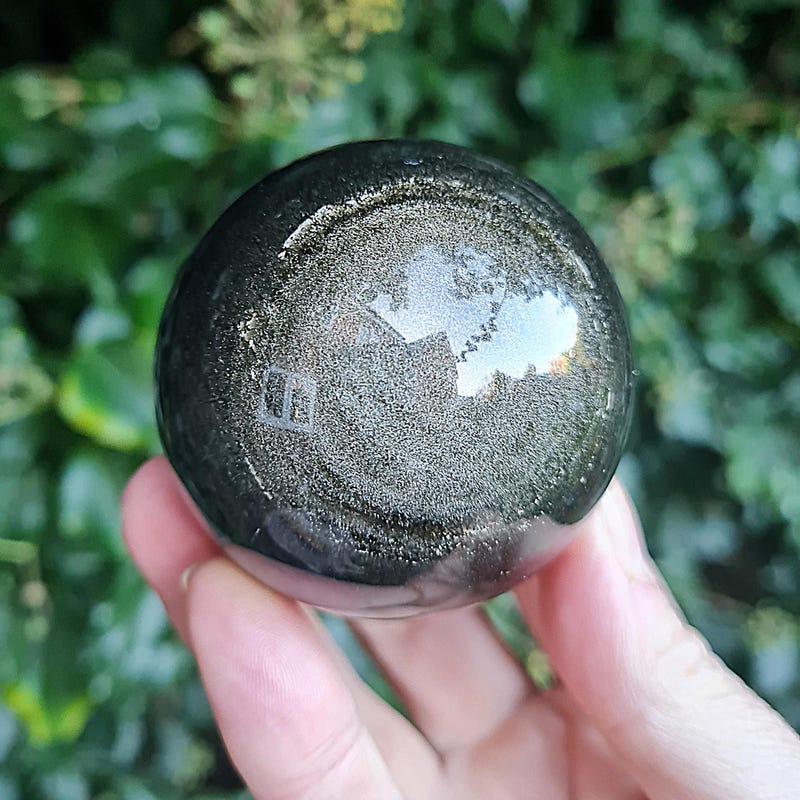 Obsidian Sphere - Etsy