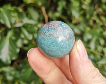 Trolleite Sphere 35g - Trolleite Quartz Crystal Ball 28.5mm - Banded Trolleite Mini Sphere - Blue Ascension Crystal Sphere