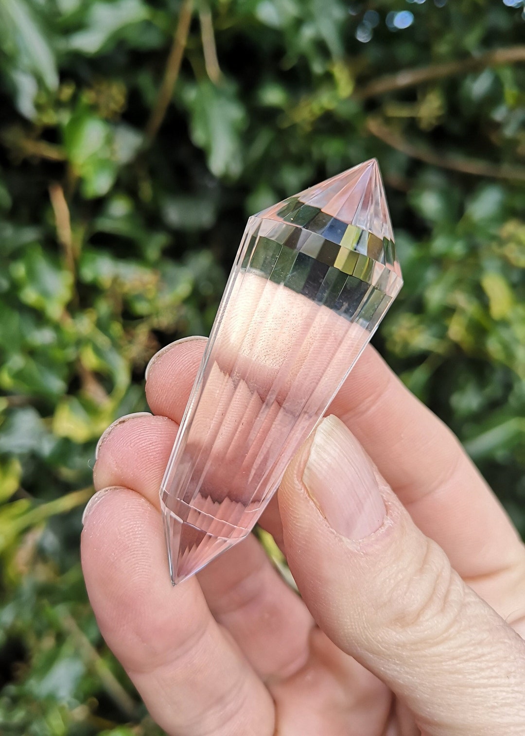 Vogel Clear Quartz Crystal Double Point 35g 24 Sided Clear Etsy UK