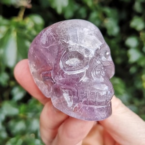 Amethyst Skull - High Quality Amethyst Crystal Skull 2 1/4 inch - Amethyst Gemstone Skull Carving 120g - Rare Activated Skull Amethyst