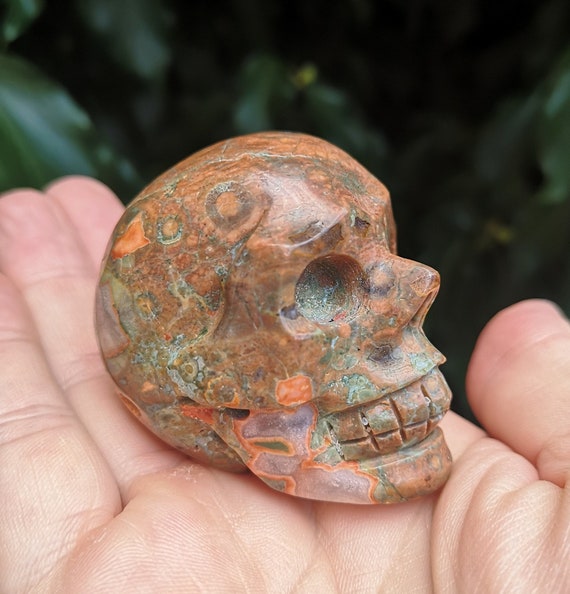 Rhyolite / Rain Forest Jasper Skull Rhyolite / Rain Forest Jasper Skull