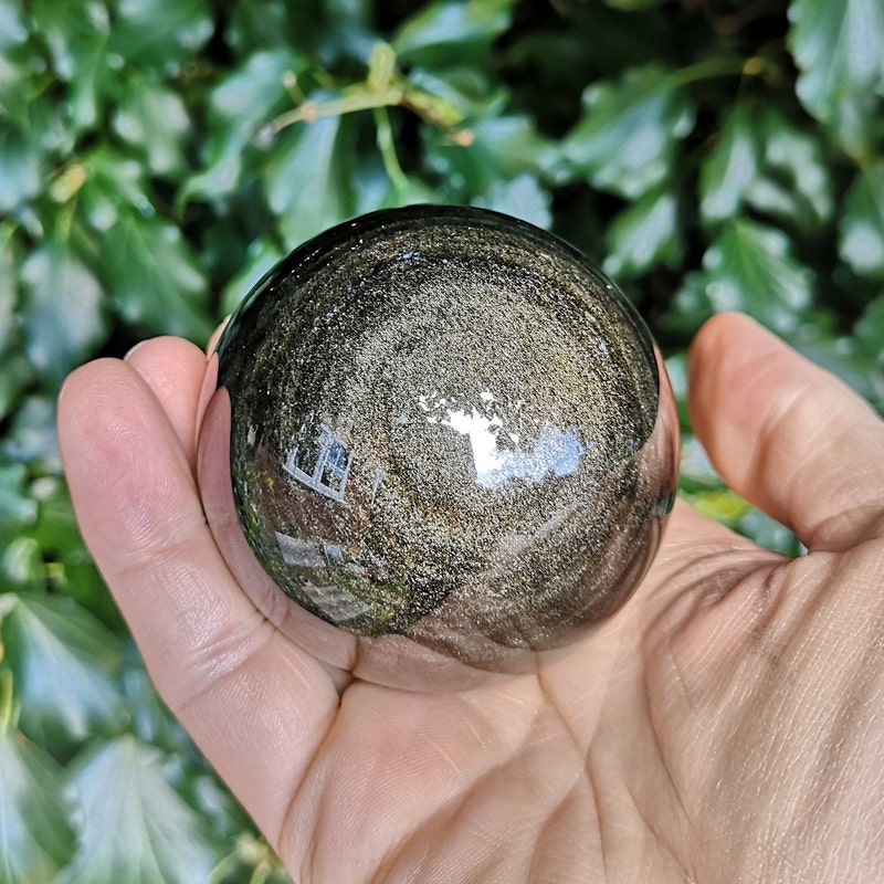Obsidian Sphere - Etsy