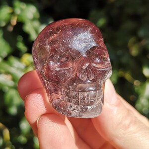 Amethyst Skull - High Quality Amethyst Crystal Skull 1 3/4 inch - Amethyst Gemstone Skull Carving 72g - Rare Activated Skull Amethyst
