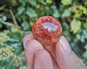 Green Sakura Jasper Sphere 52mm - African Flower Agate Ball- Green