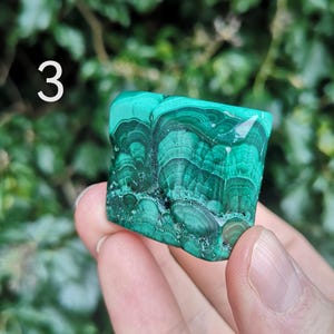 Malachite Free Form - Affordable Polished Malachite - Real Malachite Chunk - Green Heart Chakra Healing