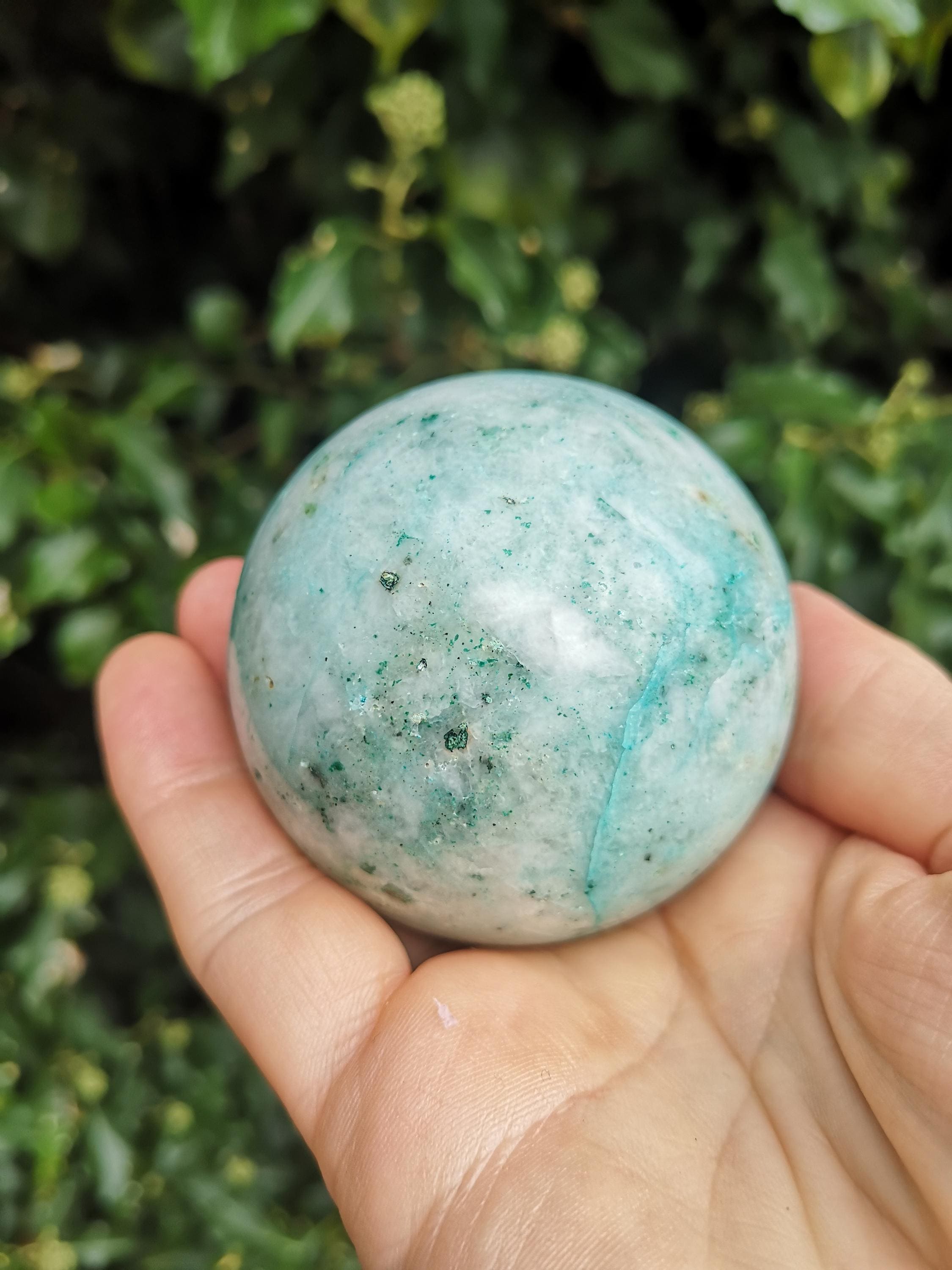 Phoenix Stone Sphere 362g - 64mm Phoenix Crystal Ball -chrysocolla