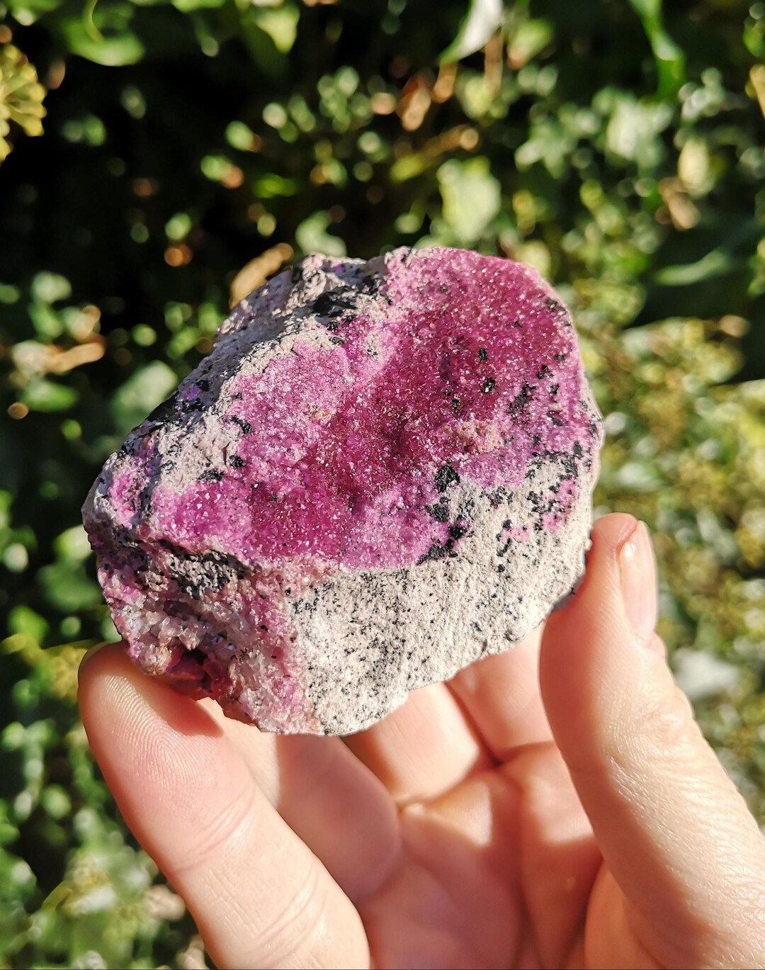 Colbaltoan Calcite Specimen 180g - Sparkly Druzy Cerise Pink Cobalt ...