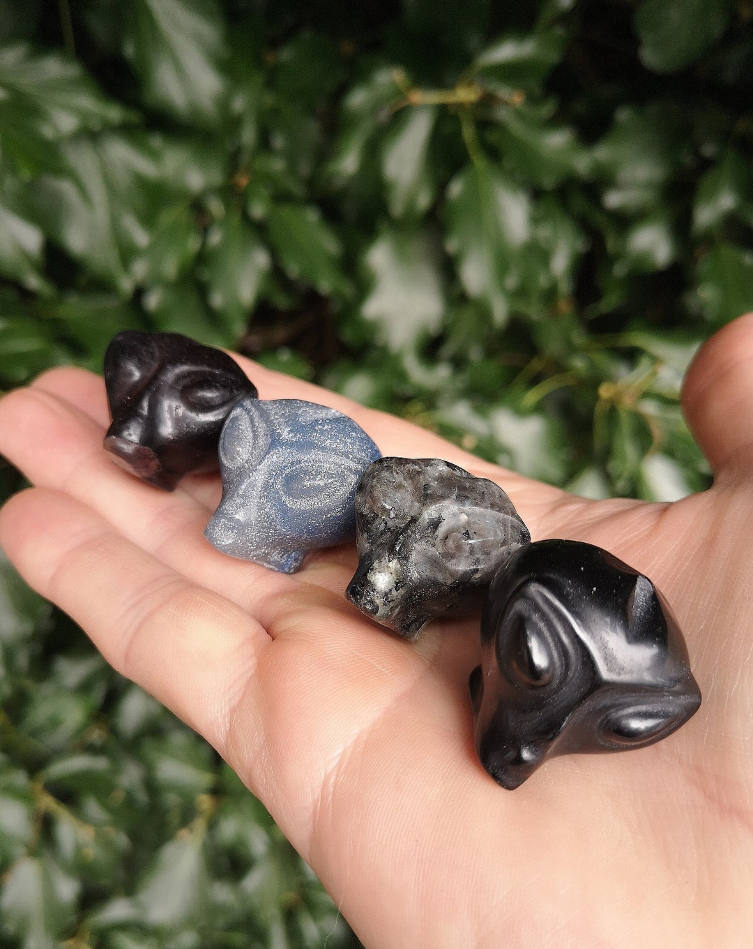 Fluorite Star Being Skull - Rare Alien Head Carving Blue Aventurine ...