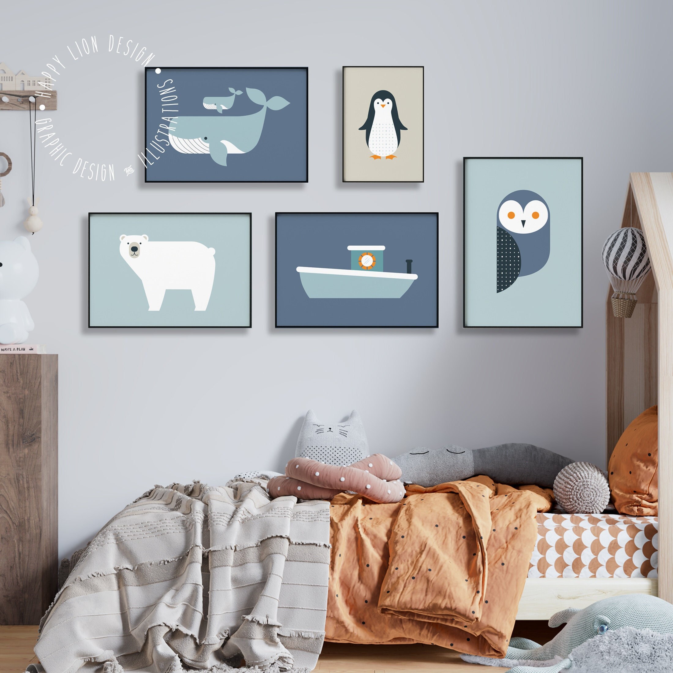 Set of 5 Arctic Animal Printables - Etsy