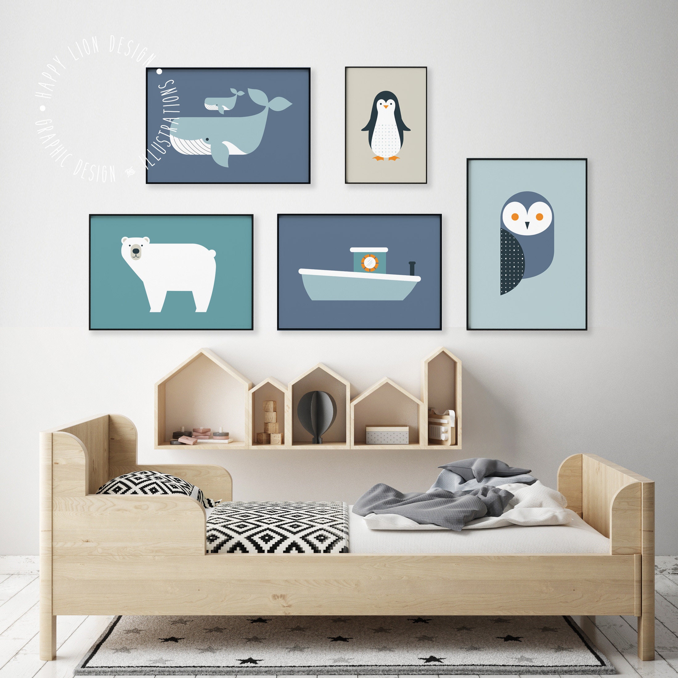 Set of 5 Arctic Animal Printables - Etsy