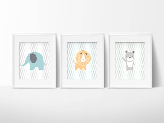 3 Affiches Bebe Animaux A Imprimer Etsy