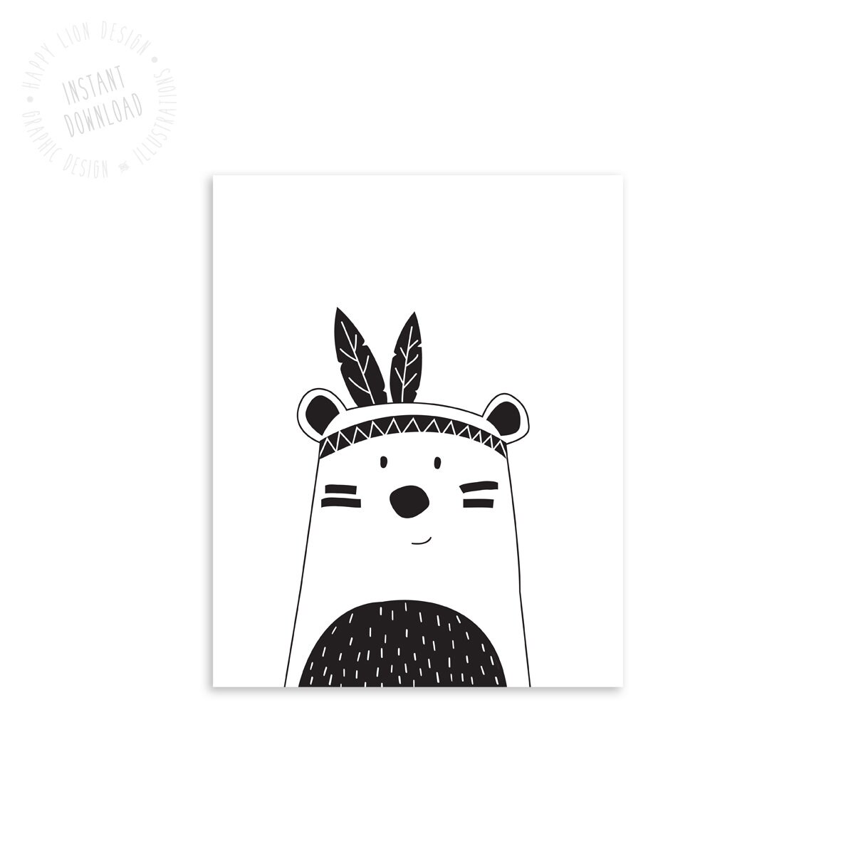 Tribal Art Set of 3 Digital Printables, Boho Nursery Wall Art - Etsy