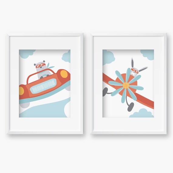 2 Affiches Voiture de course et AvionDeco chambre bébé | Etsy 2 Affiches Voiture de course et AvionDeco chambre bébé | Etsy