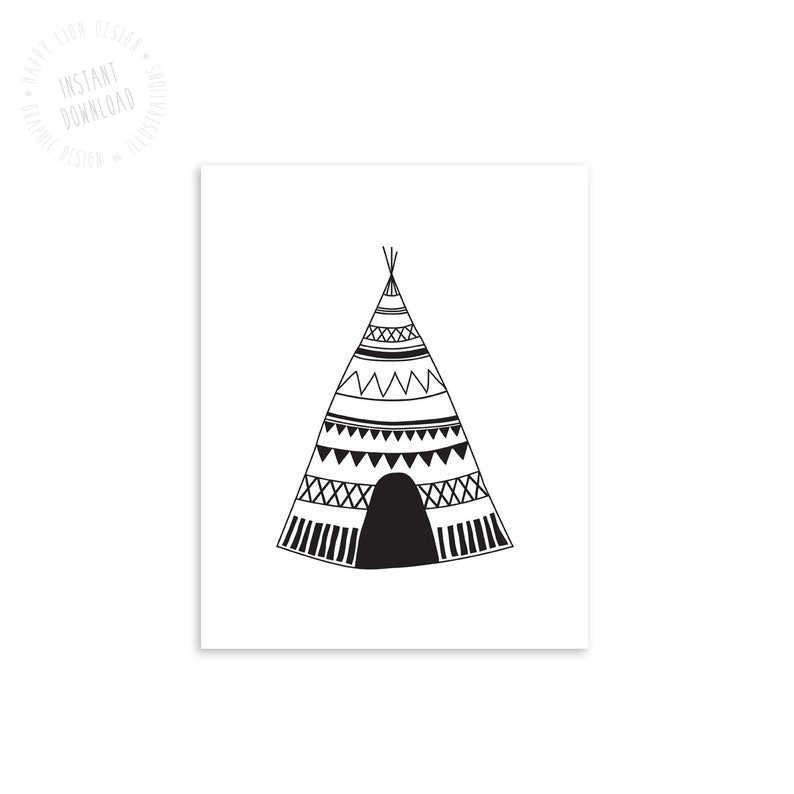 Tribal Art Set of 3 Digital Printables, Boho Nursery Wall Art - Etsy
