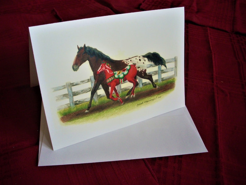 5X7 Art Card Appaloosa Dala Horse image 1