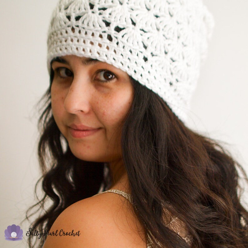 Venus Shell Slouch Hat Crochet Pattern Easy Women's Slouchy Hat Pattern, Easy Crochet Slouchy Hat Pattern, Women's Hat Pattern image 2