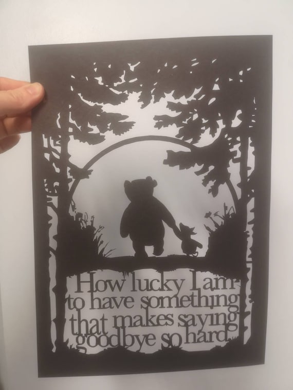 How Lucky I Am.... - Winnie the Pooh inspired papercut