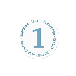 Enneagram 1 circle bubble-free stickers