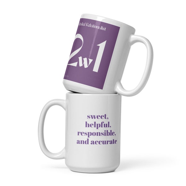 Enneagram Two 2w1 White glossy mug