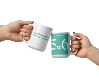 Enneagram Five 5w6 White glossy mug