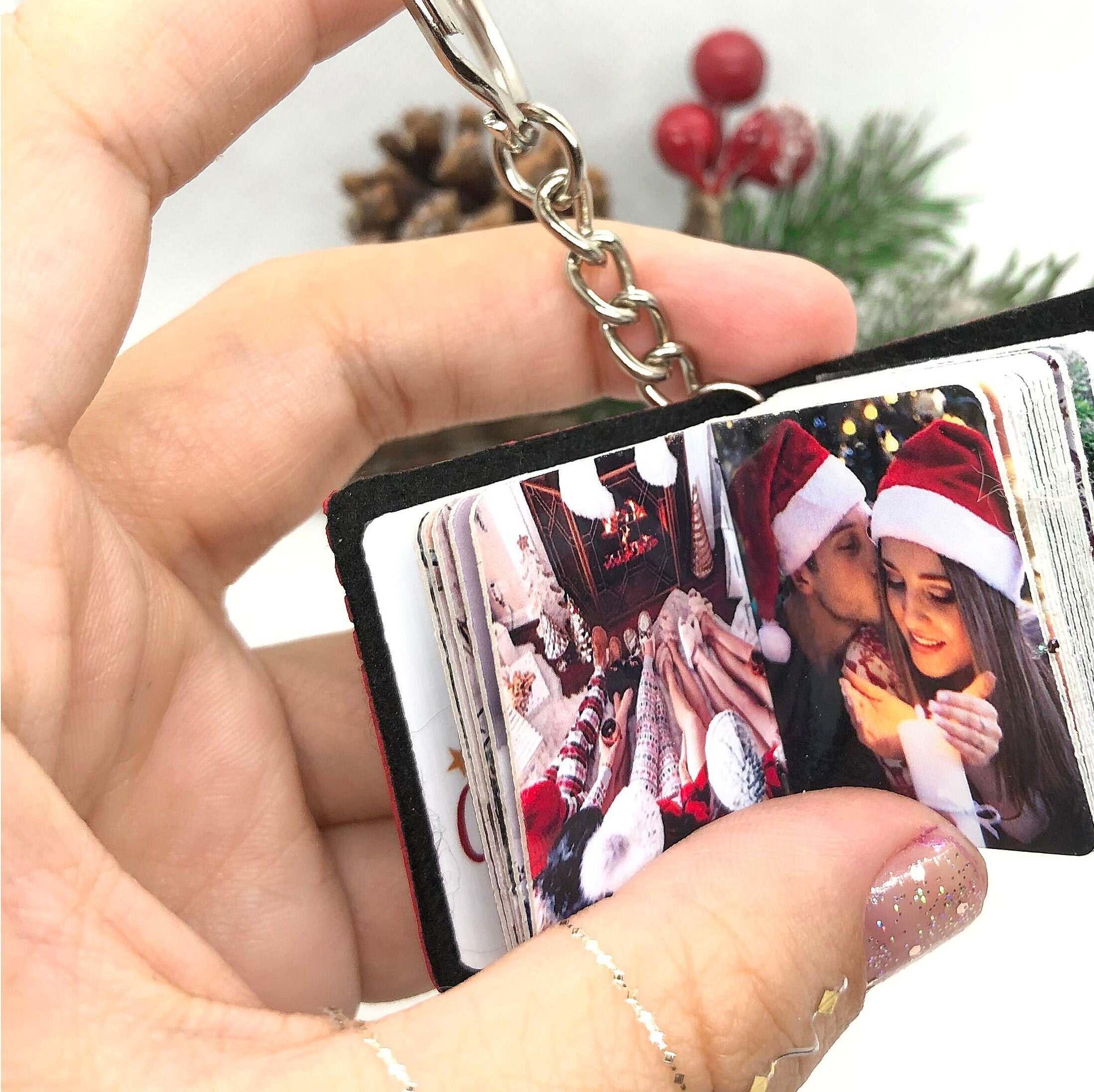 Mini Photo Album Keychain Personalized Valentines Day Gift - Etsy