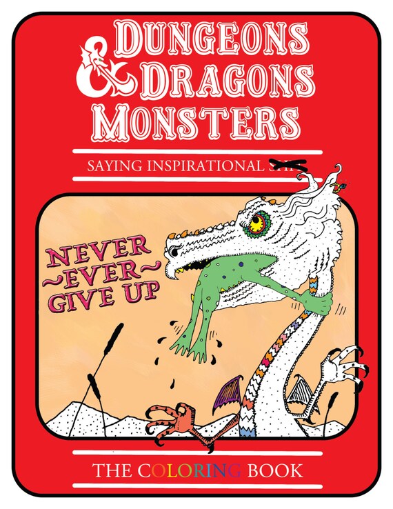 Download D D Monsters Saying Inspirational S The Coloring Book Etsy
