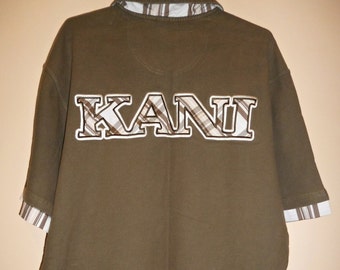 KARL KANI shirt vintage hip-hop shirt, green shirt, 90s hip-hop clothing, 1990s hip hop shirt, OG, gangsta rap, size L