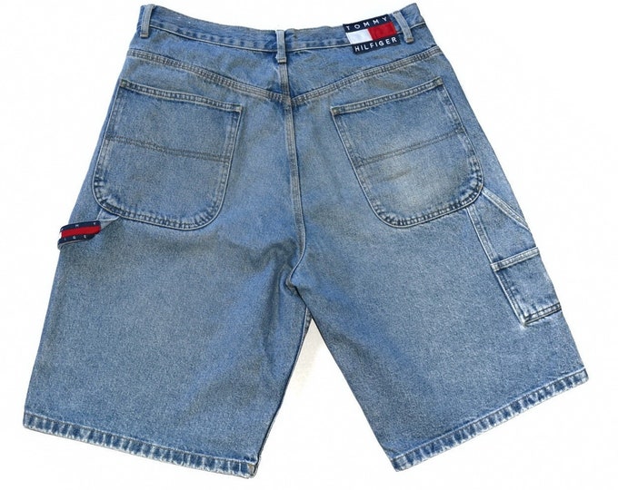 Tommy Hilfiger Jeans Shorts Vintage Baggy Denim Shorts Light - Etsy