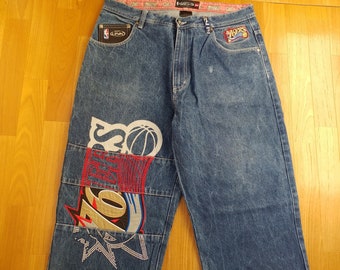 Vintage Size 32 UNK Denim Denver Nuggets NBA Blue Jean Vintage Size 32 UNK Denim Denver Nuggets NBA Blue Jean