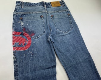 1990s hip hop shirt size W 34 Dickies jeans old school carpenter pants blue vintage baggy jeans 90s hip-hop clothing gangsta rap OG